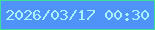 文字の大きさ：1、枠の色：3cdf9a、背景の色：4f92f8、文字の色：a8f3fb 無料ブログパーツのブログ時計