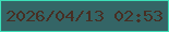 文字の大きさ：4、枠の色：3cdfb8、背景の色：346566、文字の色：472e23 無料ブログパーツのブログ時計