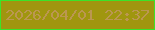 文字の大きさ：5、枠の色：3ce329、背景の色：a0960f、文字の色：bb9751 無料ブログパーツのブログ時計