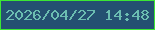 文字の大きさ：5、枠の色：3ce734、背景の色：245171、文字の色：6bbeb1 無料ブログパーツのブログ時計