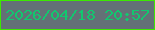文字の大きさ：4、枠の色：3ce901、背景の色：637176、文字の色：12c76f 無料ブログパーツのブログ時計