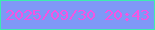 文字の大きさ：4、枠の色：3cecb0、背景の色：7f98f7、文字の色：f554e2 無料ブログパーツのブログ時計