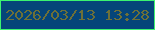 文字の大きさ：1、枠の色：3cf370、背景の色：054579、文字の色：6d7038 無料ブログパーツのブログ時計