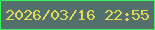 文字の大きさ：5、枠の色：3cf45d、背景の色：54706d、文字の色：e5da56 無料ブログパーツのブログ時計