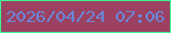 文字の大きさ：3、枠の色：3cf592、背景の色：9c4162、文字の色：6988d9 無料ブログパーツのブログ時計