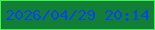 文字の大きさ：5、枠の色：3cf64f、背景の色：137e36、文字の色：0546f3 無料ブログパーツのブログ時計