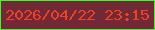 文字の大きさ：5、枠の色：3cf732、背景の色：732935、文字の色：eb422a 無料ブログパーツのブログ時計