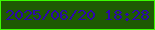 文字の大きさ：5、枠の色：3cfa03、背景の色：1e5903、文字の色：2d07ab 無料ブログパーツのブログ時計