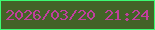文字の大きさ：3、枠の色：3cfa72、背景の色：436327、文字の色：c03f9d 無料ブログパーツのブログ時計