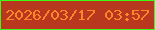 文字の大きさ：3、枠の色：3cfc15、背景の色：b8371f、文字の色：ff852b 無料ブログパーツのブログ時計