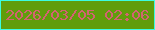 文字の大きさ：2、枠の色：3cfce0、背景の色：609d0b、文字の色：d26371 無料ブログパーツのブログ時計