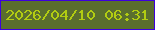 文字の大きさ：2、枠の色：3d00de、背景の色：5a6e2e、文字の色：b2cc12 無料ブログパーツのブログ時計