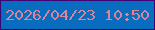文字の大きさ：5、枠の色：3d0375、背景の色：086cbf、文字の色：d9839c 無料ブログパーツのブログ時計