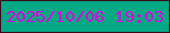 文字の大きさ：1、枠の色：3d0619、背景の色：03a885、文字の色：d902db 無料ブログパーツのブログ時計