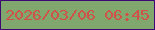 文字の大きさ：1、枠の色：3d0874、背景の色：80a86e、文字の色：d05148 無料ブログパーツのブログ時計