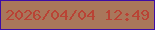 文字の大きさ：2、枠の色：3d0ca6、背景の色：a9775b、文字の色：b94335 無料ブログパーツのブログ時計
