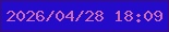 文字の大きさ：3、枠の色：3d0d77、背景の色：240bc9、文字の色：d06bb7 無料ブログパーツのブログ時計