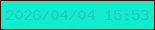 文字の大きさ：1、枠の色：3d1003、背景の色：0eedd0、文字の色：25cfbb 無料ブログパーツのブログ時計