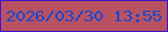 文字の大きさ：4、枠の色：3d15d1、背景の色：b85263、文字の色：1b46ce 無料ブログパーツのブログ時計