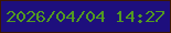 文字の大きさ：1、枠の色：3d1800、背景の色：1e0f7d、文字の色：529a20 無料ブログパーツのブログ時計