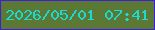 文字の大きさ：4、枠の色：3d1edc、背景の色：5c7835、文字の色：1cd9d4 無料ブログパーツのブログ時計