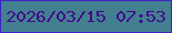 文字の大きさ：5、枠の色：3d22c8、背景の色：42808f、文字の色：420a8e 無料ブログパーツのブログ時計