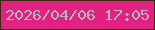 文字の大きさ：4、枠の色：3d2614、背景の色：e22280、文字の色：b6b8c8 無料ブログパーツのブログ時計