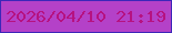 文字の大きさ：1、枠の色：3d27b8、背景の色：b441c8、文字の色：b61281 無料ブログパーツのブログ時計