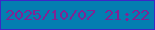 文字の大きさ：1、枠の色：3d27c6、背景の色：047eb1、文字の色：812393 無料ブログパーツのブログ時計