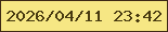 文字の大きさ：1、枠の色：3d2915、背景の色：f6e784、文字の色：483a10 無料ブログパーツのブログ時計