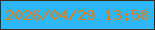 文字の大きさ：3、枠の色：3d2b16、背景の色：2fb7fd、文字の色：db7e17 無料ブログパーツのブログ時計