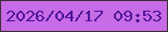 文字の大きさ：4、枠の色：3d3037、背景の色：c76be6、文字の色：4f1598 無料ブログパーツのブログ時計