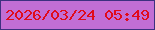 文字の大きさ：5、枠の色：3d3080、背景の色：c26ed5、文字の色：e00b1b 無料ブログパーツのブログ時計
