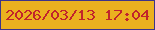 文字の大きさ：4、枠の色：3d348a、背景の色：ebb11f、文字の色：c1242c 無料ブログパーツのブログ時計