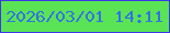 文字の大きさ：4、枠の色：3d37ea、背景の色：5ae455、文字の色：3274e1 無料ブログパーツのブログ時計