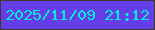 文字の大きさ：5、枠の色：3d382f、背景の色：663ee7、文字の色：01efd6 無料ブログパーツのブログ時計