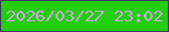 文字の大きさ：1、枠の色：3d385d、背景の色：22ce0d、文字の色：d1a6e7 無料ブログパーツのブログ時計