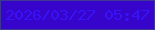 文字の大きさ：5、枠の色：3d3893、背景の色：3604ca、文字の色：3913f7 無料ブログパーツのブログ時計