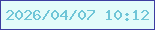 文字の大きさ：1、枠の色：3d3da1、背景の色：e3fbfa、文字の色：6fc5d7 無料ブログパーツのブログ時計
