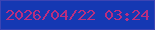 文字の大きさ：2、枠の色：3d44b3、背景の色：1538b3、文字の色：b92e80 無料ブログパーツのブログ時計