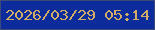文字の大きさ：3、枠の色：3d4976、背景の色：0b2c9a、文字の色：d1ab68 無料ブログパーツのブログ時計