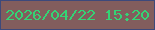 文字の大きさ：1、枠の色：3d497b、背景の色：825d5d、文字の色：34d375 無料ブログパーツのブログ時計