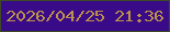文字の大きさ：4、枠の色：3d4a23、背景の色：390b88、文字の色：bc914b 無料ブログパーツのブログ時計