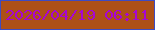 文字の大きさ：5、枠の色：3d4bc2、背景の色：ad5017、文字の色：a706d2 無料ブログパーツのブログ時計