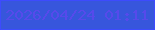 文字の大きさ：3、枠の色：3d4bfd、背景の色：3756dc、文字の色：564aeb 無料ブログパーツのブログ時計
