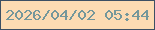 文字の大きさ：1、枠の色：3d4f64、背景の色：fddbb3、文字の色：74979b 無料ブログパーツのブログ時計