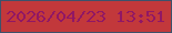 文字の大きさ：3、枠の色：3d516b、背景の色：c2383b、文字の色：911764 無料ブログパーツのブログ時計