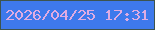 文字の大きさ：4、枠の色：3d544e、背景の色：3e79ec、文字の色：e0ace2 無料ブログパーツのブログ時計