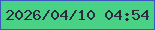文字の大きさ：3、枠の色：3d57c1、背景の色：49d186、文字の色：2a2a43 無料ブログパーツのブログ時計