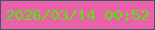 文字の大きさ：5、枠の色：3d5962、背景の色：ea61aa、文字の色：49ee00 無料ブログパーツのブログ時計